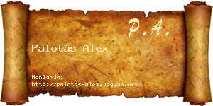Palotás Alex névjegykártya
